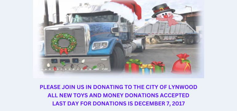 Toy Drive – Help Us Load a Construction Truck for the City of Lynwood